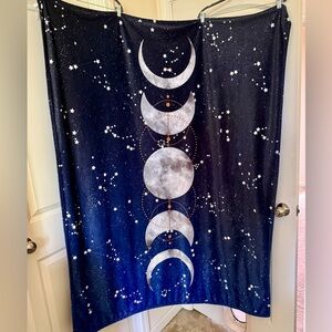 Spirit Celestial Moon Phases Constellation Fleece Throw Blanket